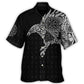 Viking Warrior Crimson Hawaiian Shirt For Coastal Festival, Summer Vacation, And Casual Wear