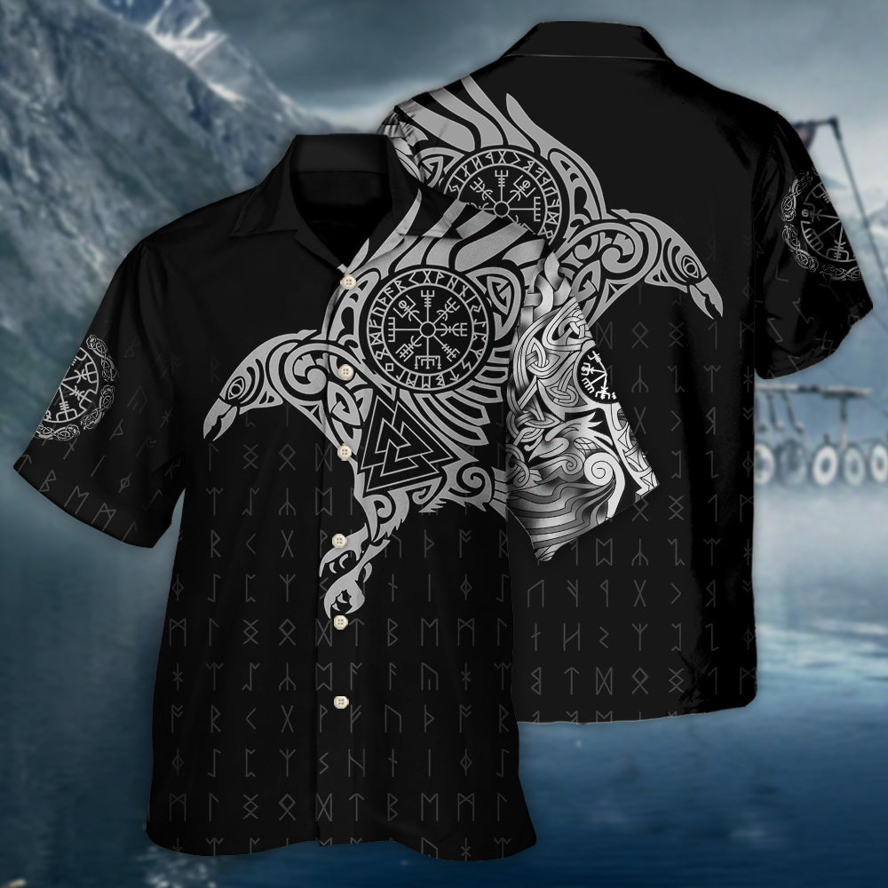 Viking Warrior Crimson Hawaiian Shirt For Weekend Escape And Easygoing Fashion