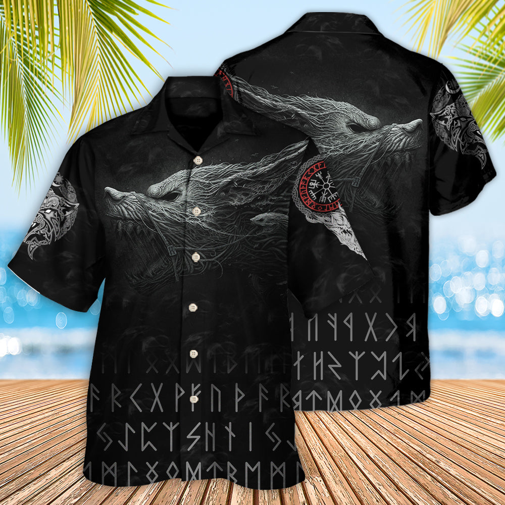 Viking Warrior Crimson Hawaiian Shirt For Weekend Escape And Vacation Outfit