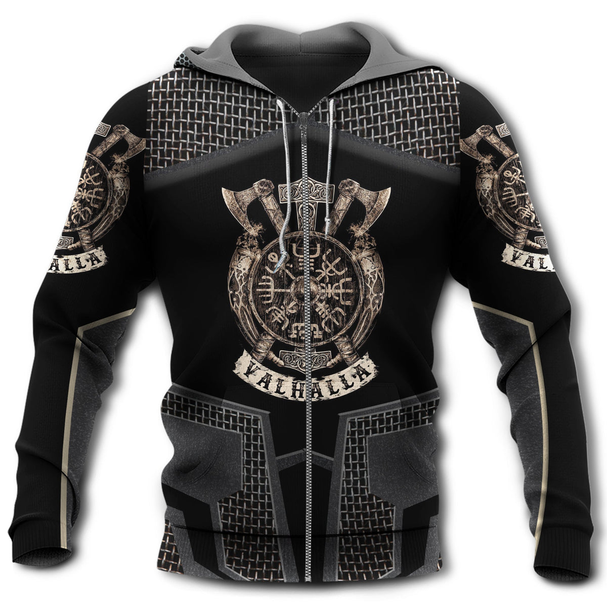 Gold Viking Warrior Brave Hoodie For Mythic Artwork Casual Days And Outdoor Exploration