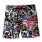 Viking Warrior Odin Wolf Independence Day Beach Shorts Print View For Coastal Escapes And Casual Outings