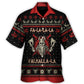Viking Nordic Black Red Hawaiian Shirt Design View For Beach Days
