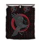 Viking Odin'S Raven Old Runes Bedding Cover For Norse Bedroom Decor
