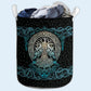 Medium Size Viking Raven Mysterious Style Laundry Basket For Bathroom Bedroom Storage