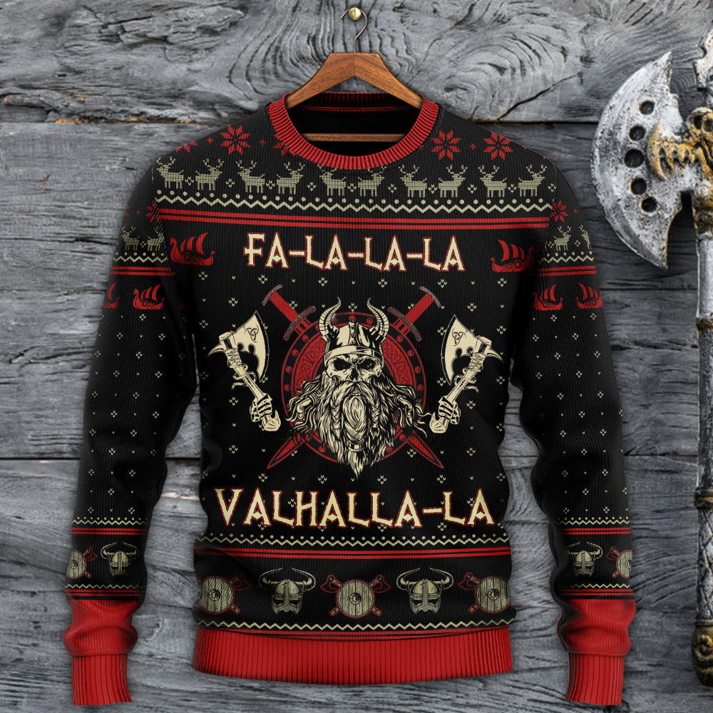 Viking Valhalla Black And Red Sweater For Mythic Adventures Casual Wear And Thoughtful Gift Giving
