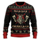 Viking Valhalla Black And Red Sweater For Mythic Adventures Casual Wear And Thoughtful Gift Giving