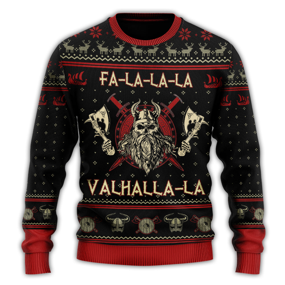 Viking Valhalla Black And Red Sweater For Mythic Adventures Casual Wear And Thoughtful Gift Giving