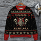 Viking Valhalla Black And Red Sweater For Mythic Adventures Casual Wear And Thoughtful Gift Giving