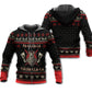 Black Red Viking Warrior Hoodie For Norse Heritage Style Outdoor Events And Comfortable Layering