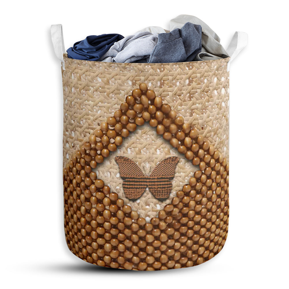 Small Size Butterfly Vintage So Simple Laundry Basket For Bathroom Bedroom Storage