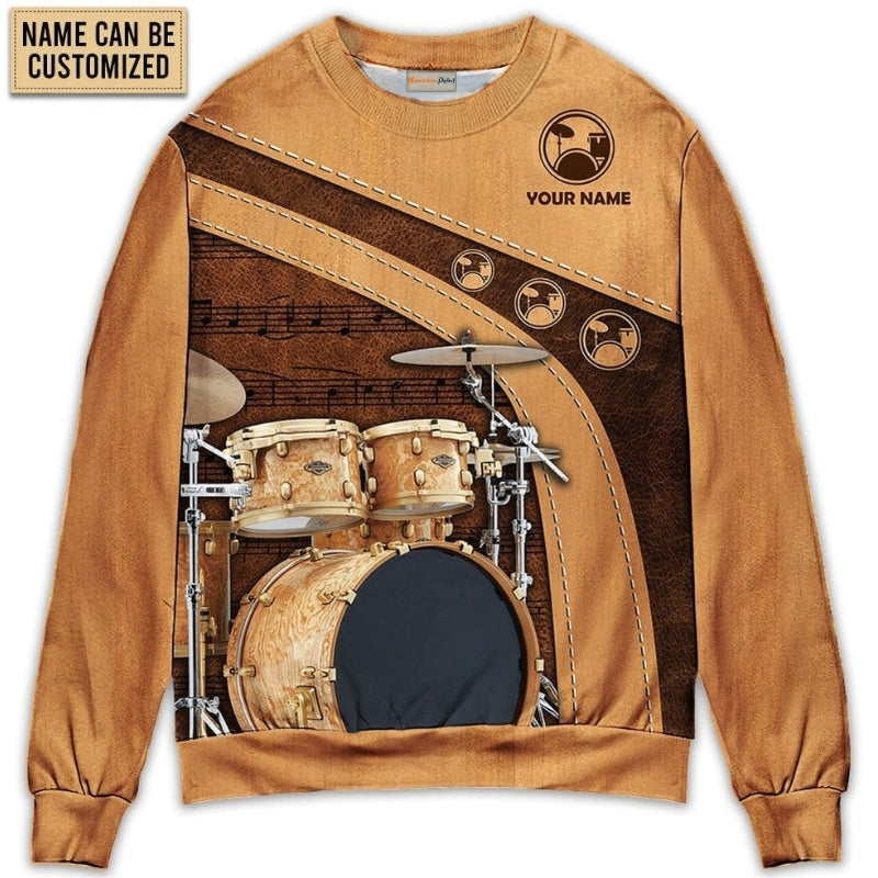 Vintage Drummer And Lady Stick Sweater For Distinctive Style Travel Adventures And Creative Gifts