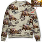 Vintage Car Tropical Island Palm Trees Sweater For Road Trips Weekend Gatherings And Thoughtful Gift Giving