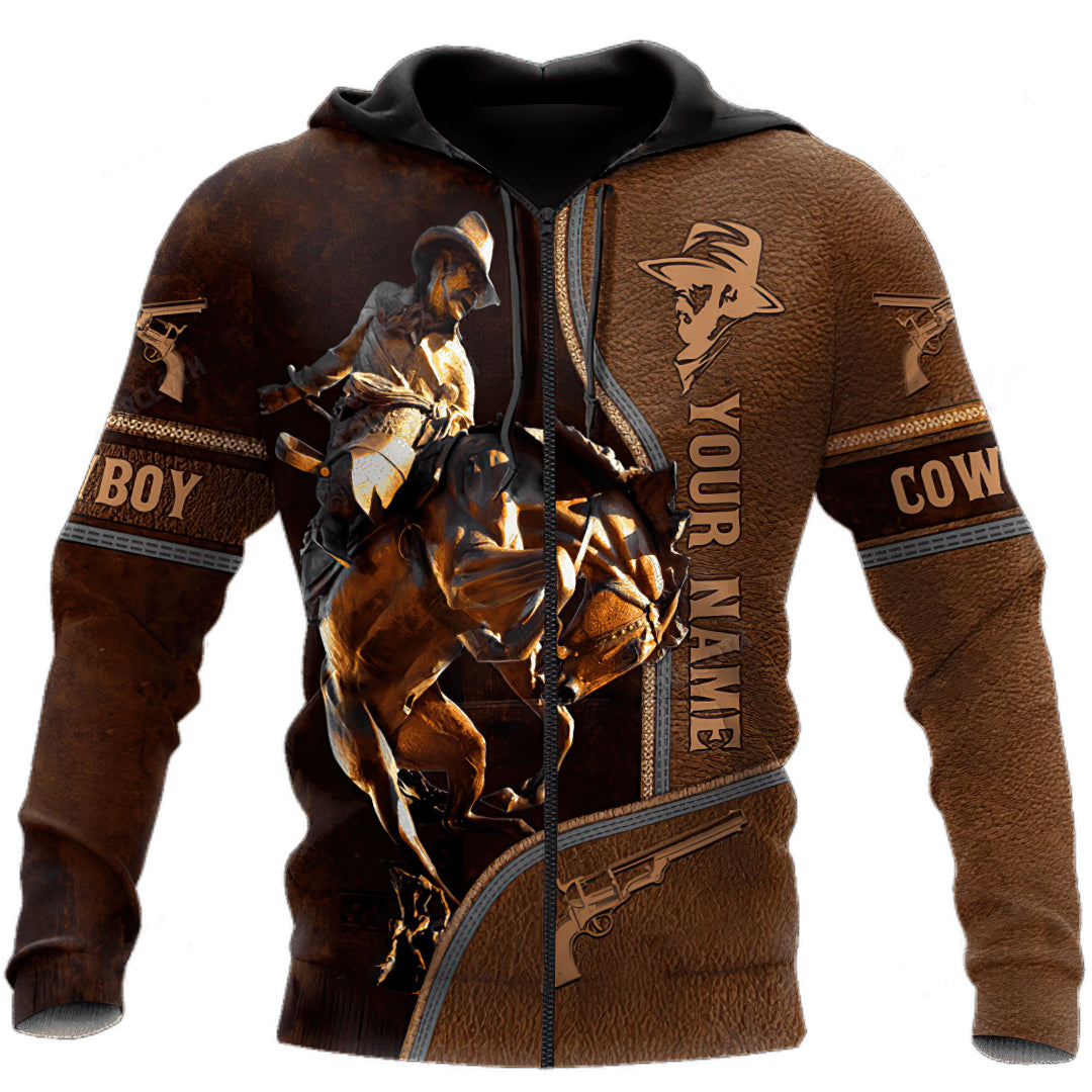 Vintage Cowboy Personalized Hoodie For Country Outings Travel Days And Relaxed Streetwear