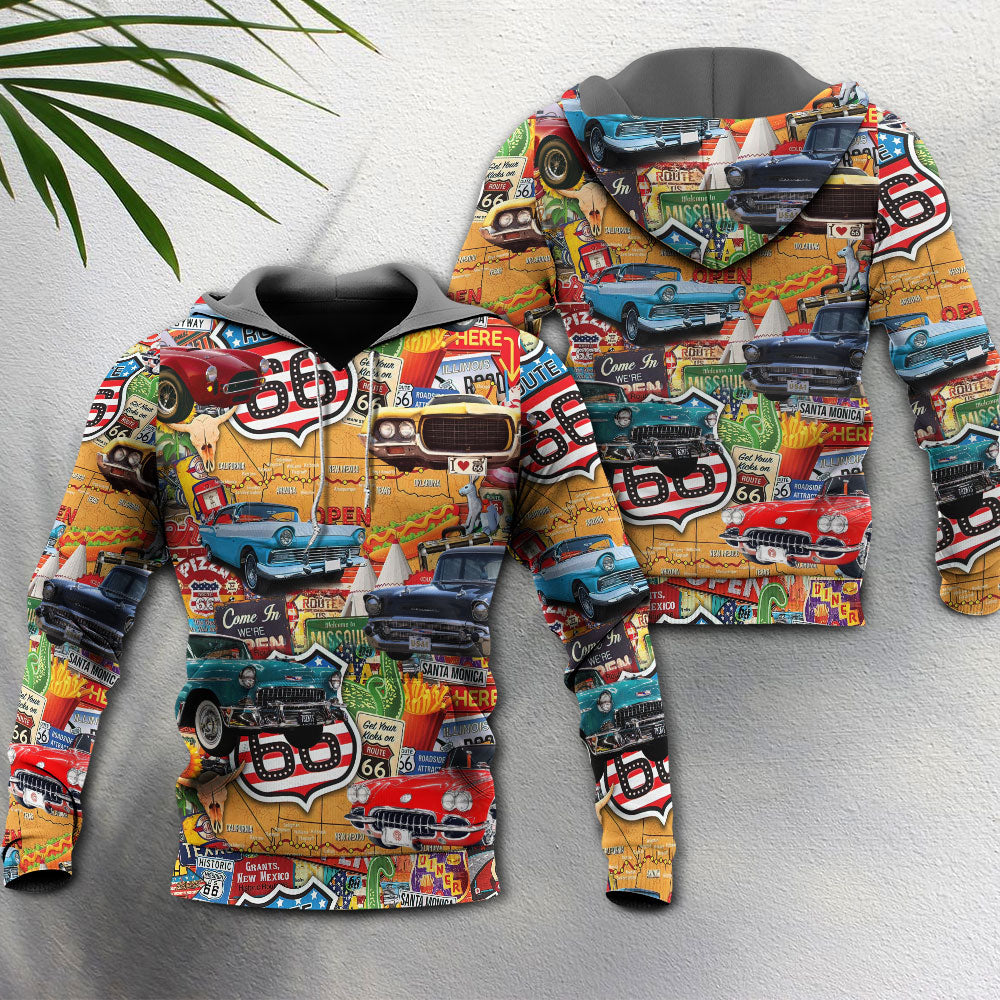 Vintage Highway Road Trip Hoodie For Weekend Trips Relaxed Outfits And Thoughtful Gifting