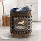 Dachshund Vintage Laundry Basket For Room Home Organizer