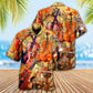 Violin Hawaiian Shirt With All Over Print For Resort Travel Summer Outings And Casual Gatherings