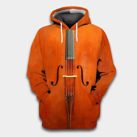 Violin Heart Music Hoodie For Music Lovers Concert Outings Travel And Everyday Streetwear