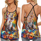 Violin My Soul Everyday Look Hollow Tank Top For Studio Practice And Festival Wear