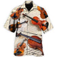 Vintage Violin Music Hawaiian Shirt For Music Fans, Resort Parties, And Warm Weather Events