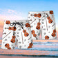Violin Music Notes Minimal Beach Shorts Print View For Coastal Escapes And Casual Outings