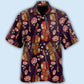 Floral Classic Violin Music Hawaiian Shirt Artwork Detail For Tropical Trips And Casual Outings