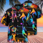 Abstract Creative Colorful Volleyball Hawaiian Shirt For Resort Trips, Coastal Parties, And Warm Weather Style