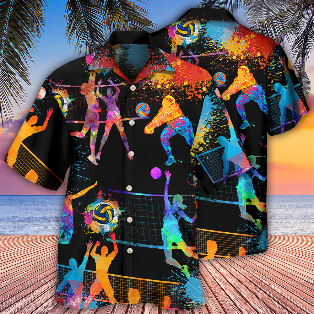 Volleyball Hawaiian Shirt For Coastal Adventures And Warm Weather Wear