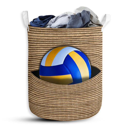 Small Size Volleyball Hole Handmade Laundry Basket For Bathroom Bedroom Storage