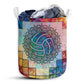 Small Size Volleyball Pattern Flower Laundry Basket For Bathroom Bedroom Storage