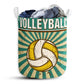 Small Size Volleyball Retro Sunburst Laundry Basket For Bathroom Bedroom Storage