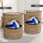 Volleyball Hole Handmade Laundry Basket For Room Home Organizer