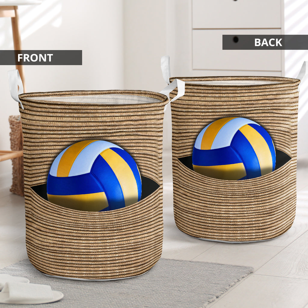 Volleyball Hole Handmade Laundry Basket For Room Home Organizer