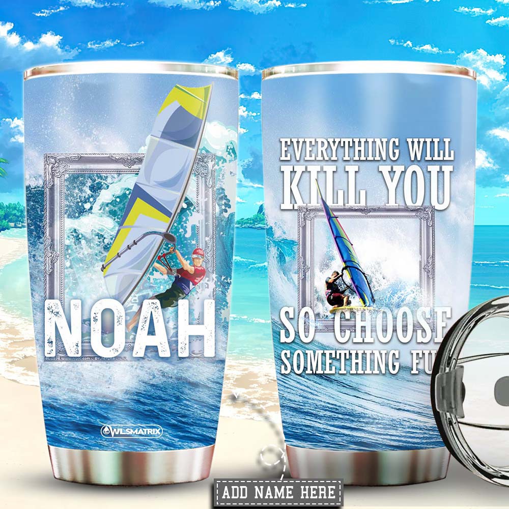 Surfing Choose Adventure Personalized 20 Oz Tumbler For Coffee Travel And Daily Drinks