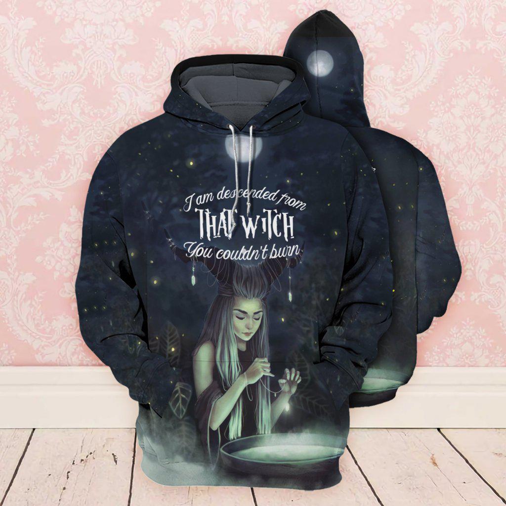 Witch Couldnt Burn Hoodie For Halloween Style Outdoor Activities And Relaxed Outfits