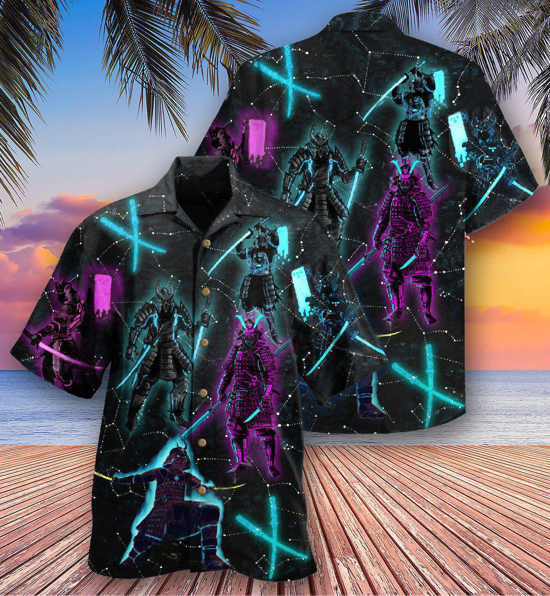 Samurai Wake Death Return Hawaiian Shirt Pattern View For Lightweight Everyday Style