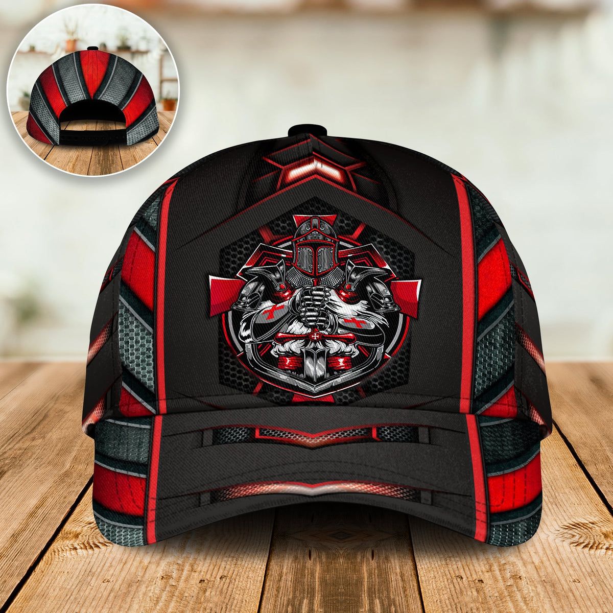 Warrior Of God Black And Red Classic Cap For Holiday Trips Daily Outfits And Thoughtful Gifting