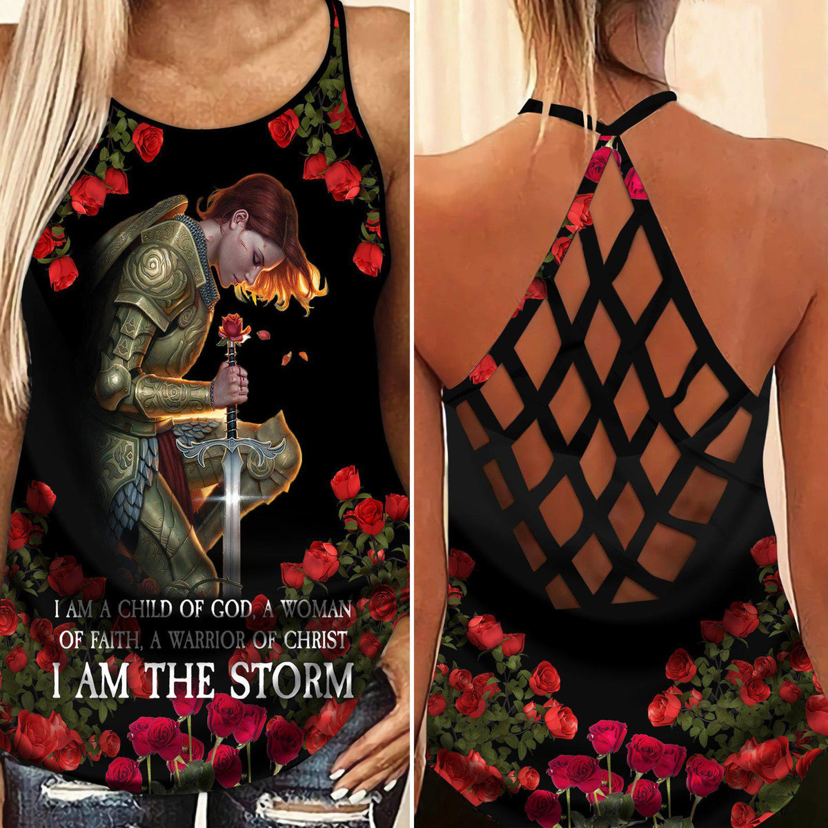 Warrior Women You Are Strong Hollow Tank Top For Fitness Sessions And Daily Wear