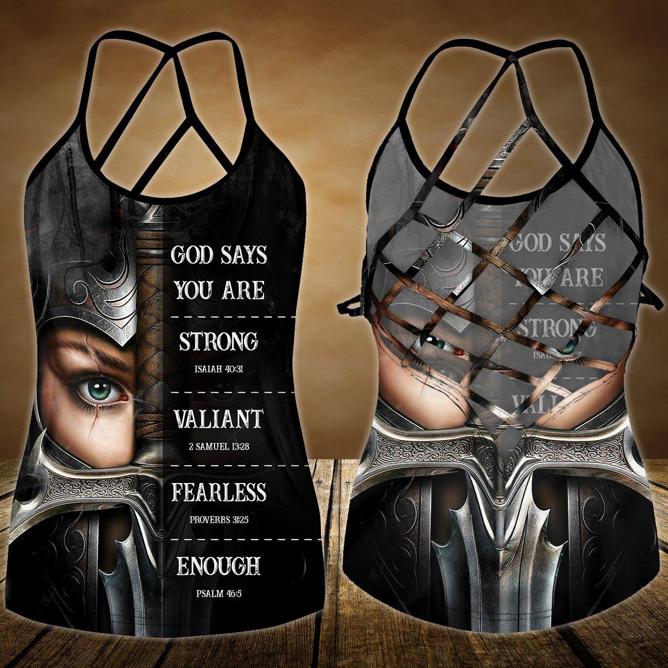 Warrior Women You Are Strong Hollow Tank Top For Summer Events And Alternative Outfits