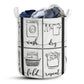 Small Size Wash Dry Fold Repeat Laundry Basket For Bathroom Bedroom Storage