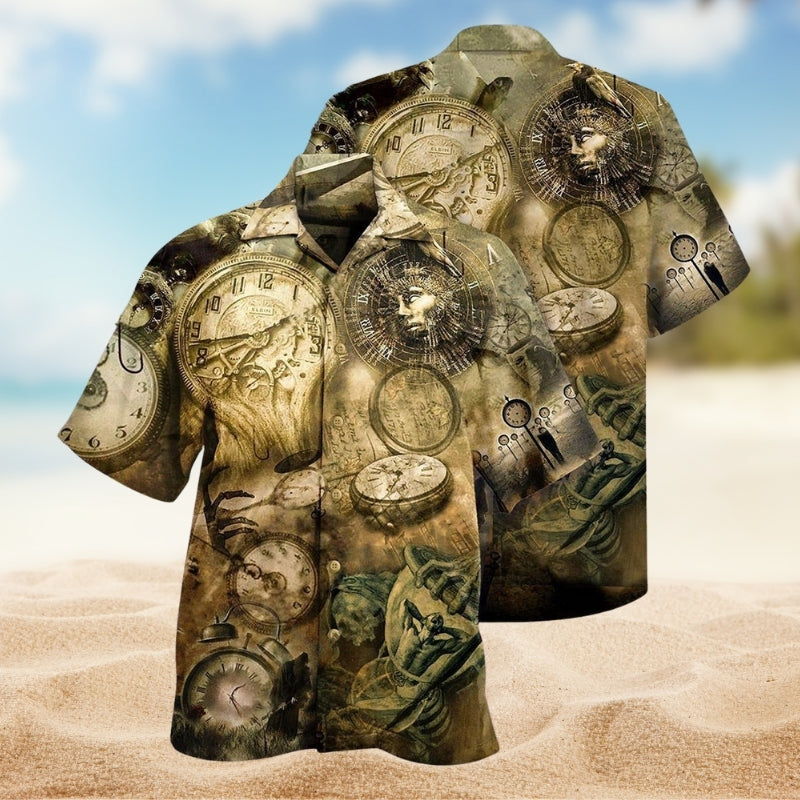 Watch History Hawaiian Shirt For Resort Trips, Coastal Parties, And Warm Weather Style