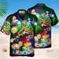 Festive Watch Christmas Hawaiian Shirt For Island Vacations, Resort Wear, And Relaxed Seasonal Style