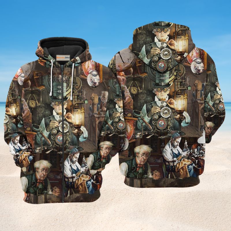 Watchmaker Skillful Hands Hoodie For Relaxed Streetwear Weekend Travel And Everyday Style