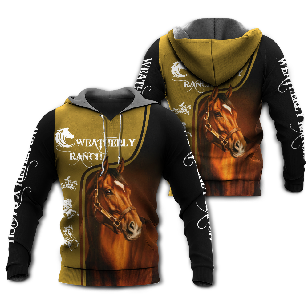 Green Horse Love Hoodie For Western Casual Wear Travel And Thoughtful Gifting