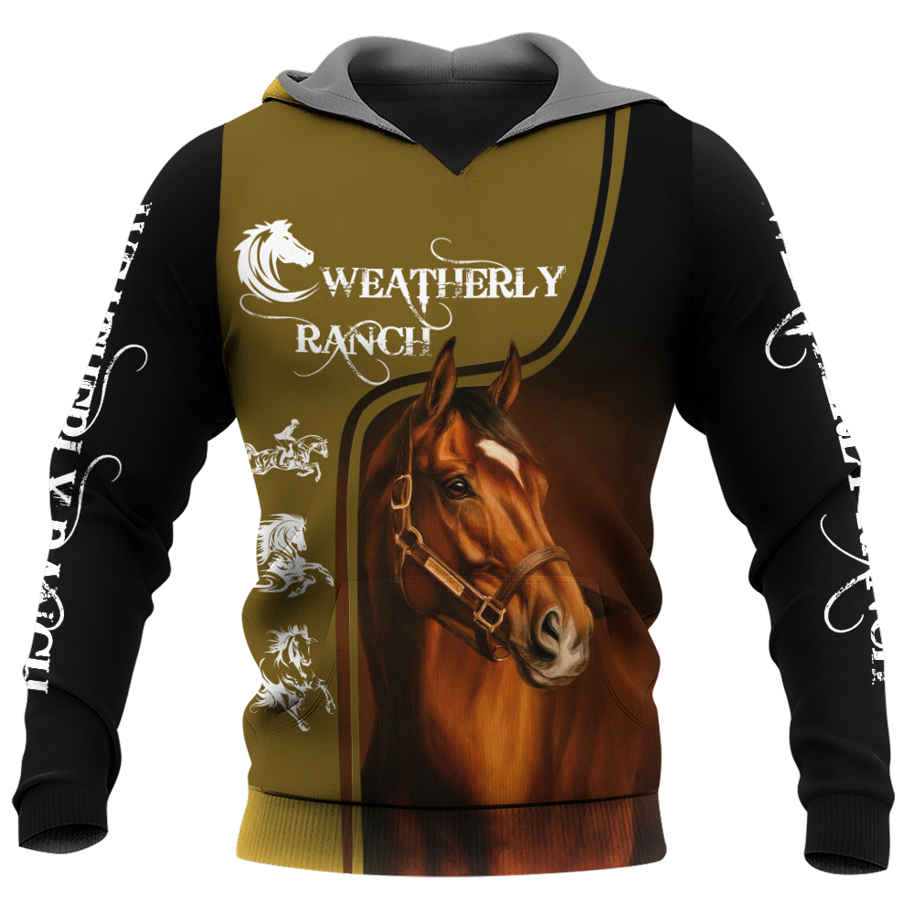 Green Horse Love Hoodie For Western Casual Wear Travel And Thoughtful Gifting