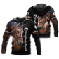 Strong Brown Horse Love Hoodie For Rustic Casual Looks Outdoor Events And Comfortable Layering