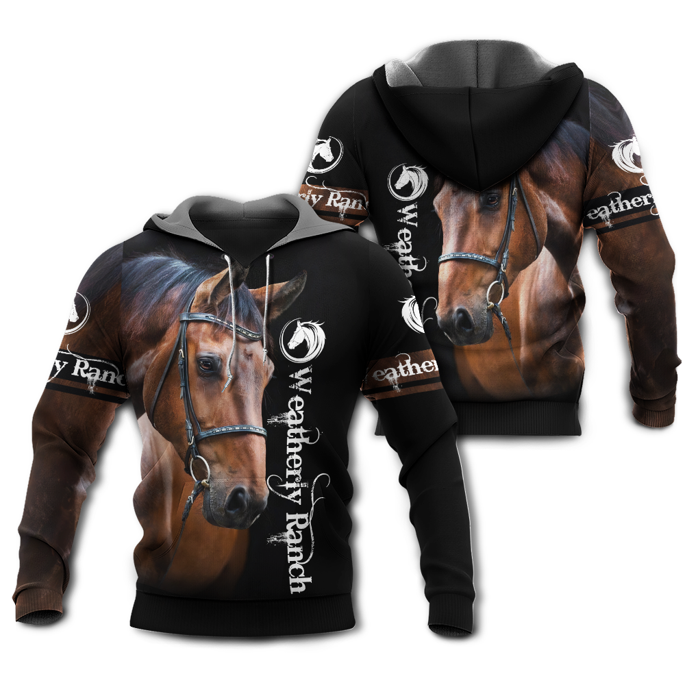 Strong Brown Horse Love Hoodie For Rustic Casual Looks Outdoor Events And Comfortable Layering