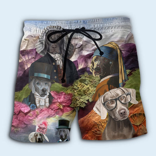Weimaraner Lover Upgraded Beach Shorts Design Detail For Coastal Escapes And Daily Wear