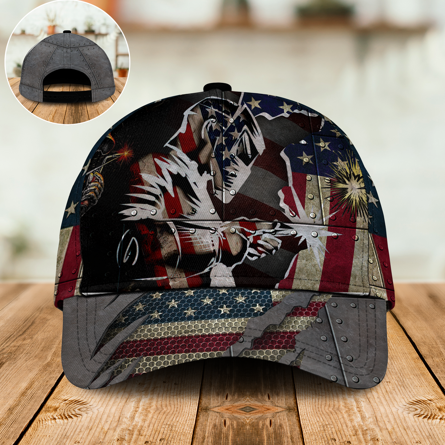 Welder Patriotic America Classic Cap For Festivals Travel Adventures And Casual Gift Giving