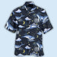 Whale Sky Hawaiian Shirt For Summer Vacation, Beach Travel, And Casual Wear
