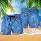 Whale Love Animals Cool Style Hawaiian Print Beach Shorts For Resort Trips And Poolside Style